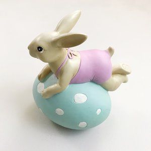 VINTAGE Style Bathing Bunny Girl w/Egg 2014 Shabby Chic Childs Room Summer Decor